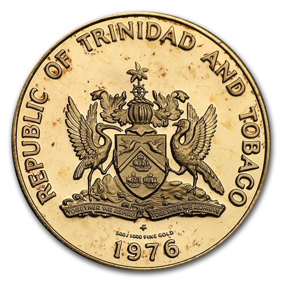 1976 Trinidad & Tobago Gold 100 Gold Coins from Trinidad and Tobago